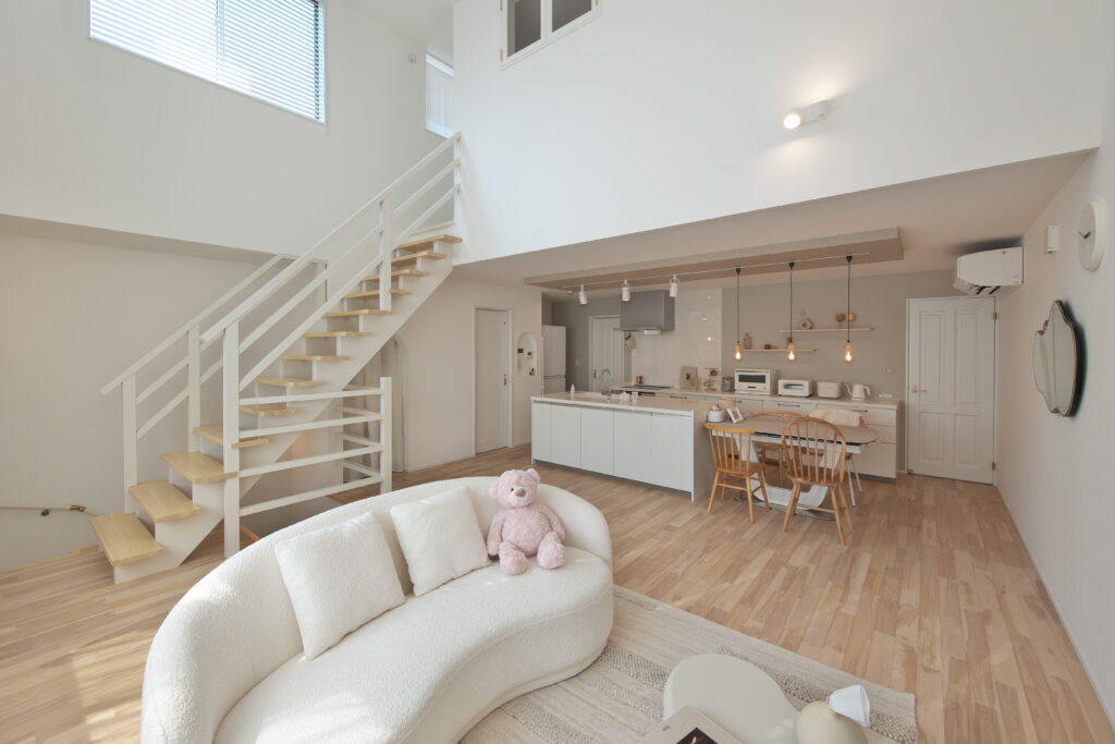 壁に遮られずつながる大空間LDK